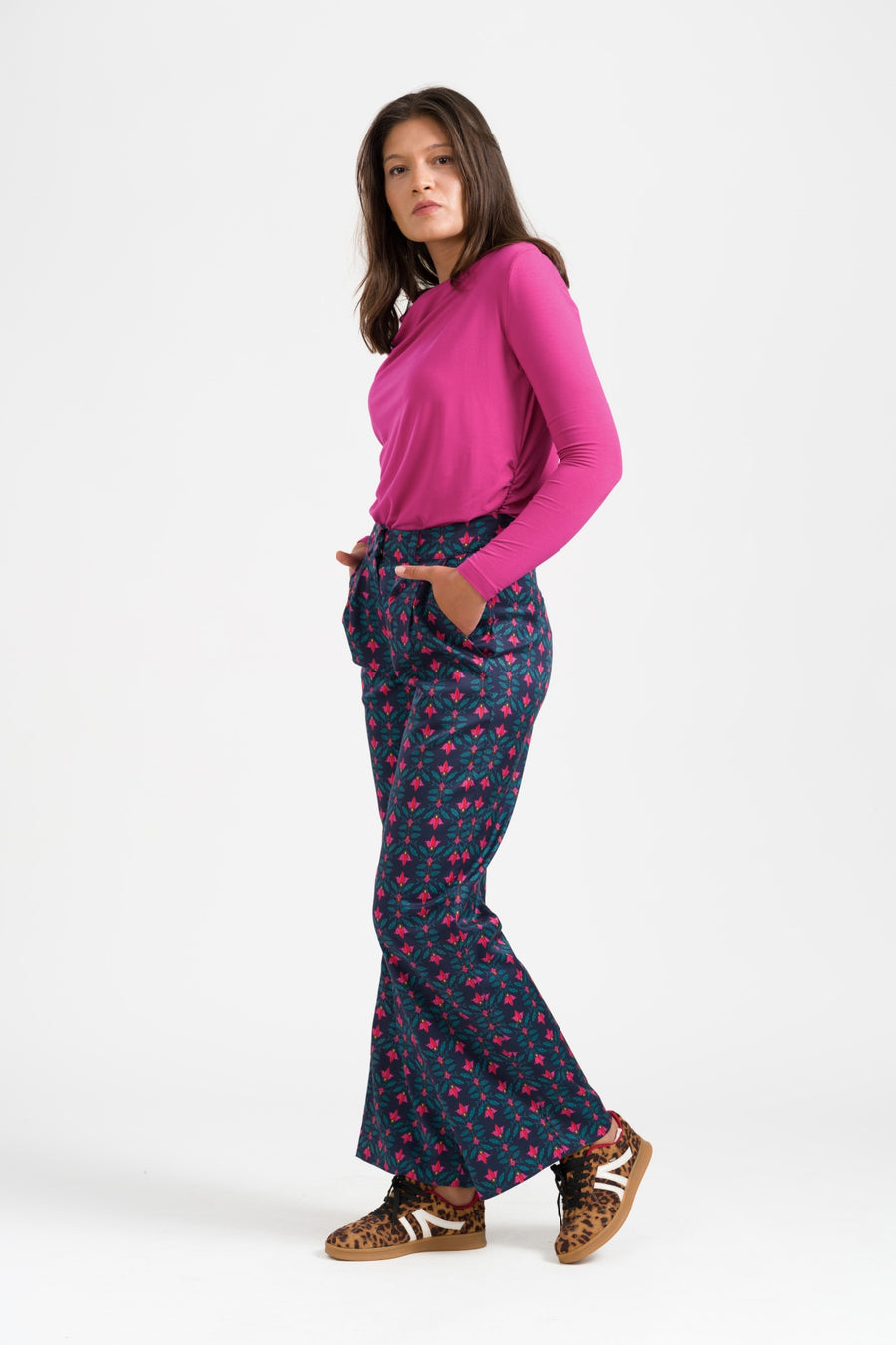 Galaxy Trousers Eclipse | Navy Peony