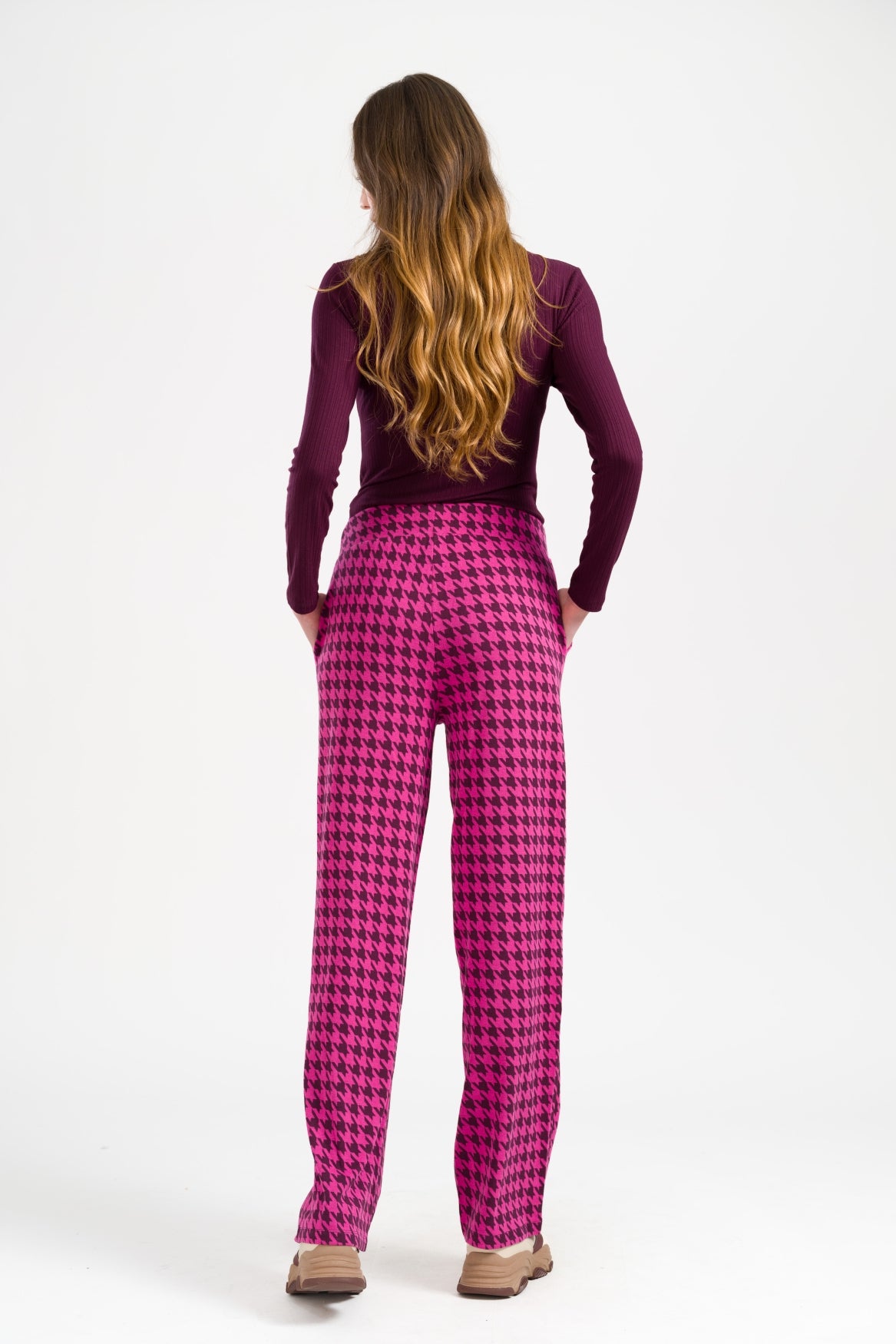 Hailey Trousers Houndstooth | Fig