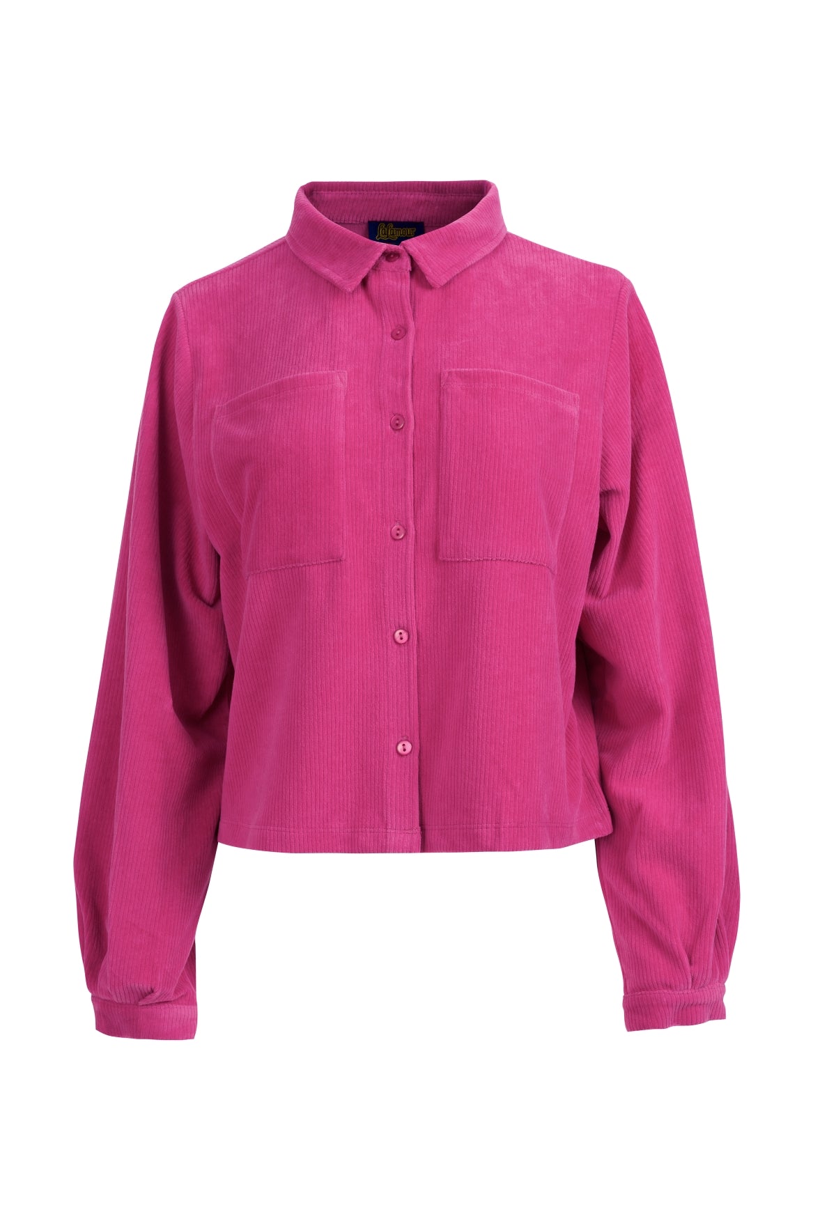 Abby Overshirt Rib Velour | Fuchsia Red