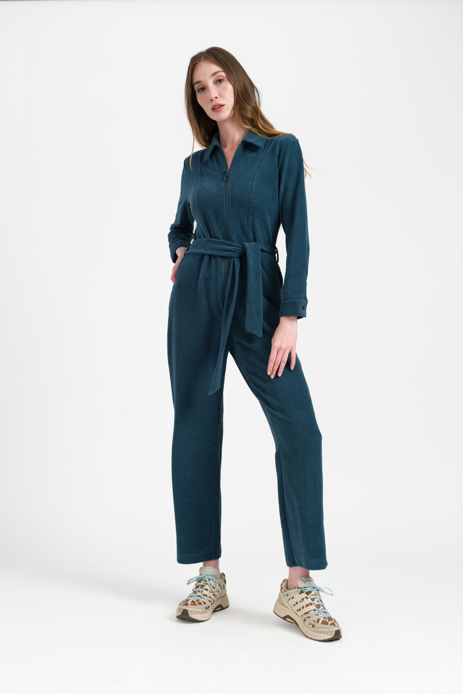 Ginger Jumpsuit Rib Velour | Mediterranea
