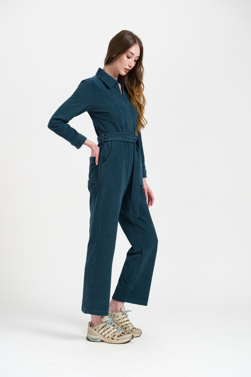 Ginger Jumpsuit Rib Velour | Mediterranea