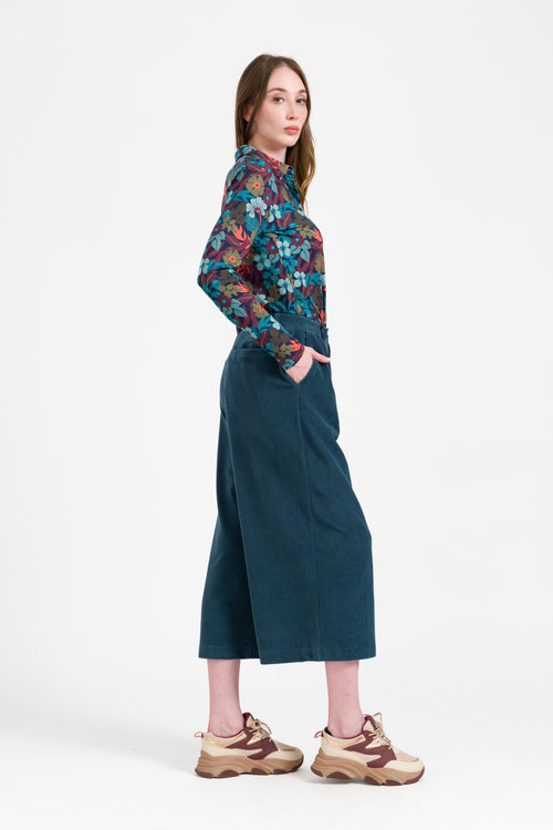 Lotus Trousers Rib Velour | Mediterranea