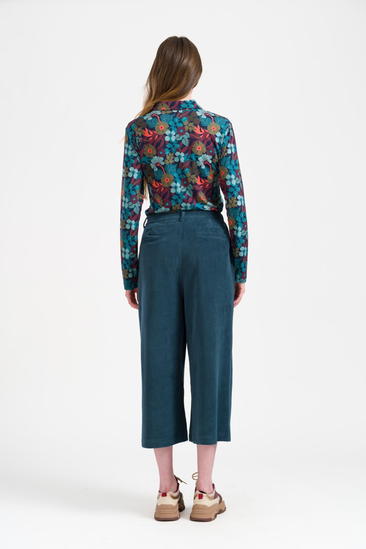 Lotus Trousers Rib Velour | Mediterranea