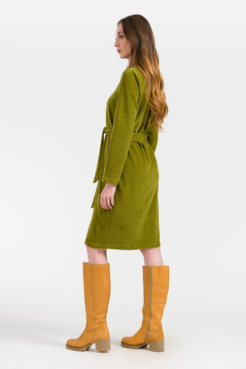 Pearl Dress Rib Velour | Sphagnum