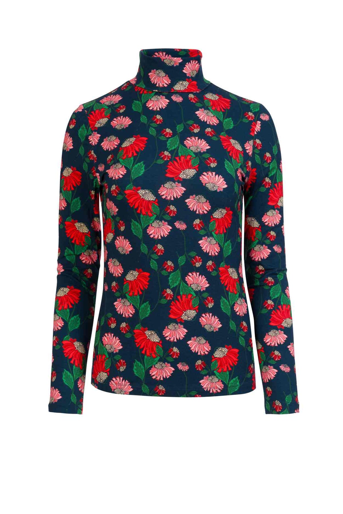 Ruby Top Scarlet Serenade | Navy Peony