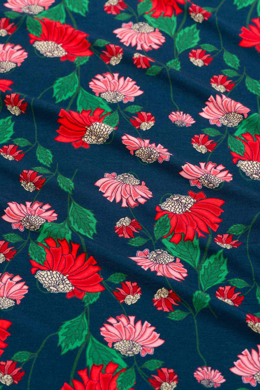 Ruby Top Scarlet Serenade | Navy Peony