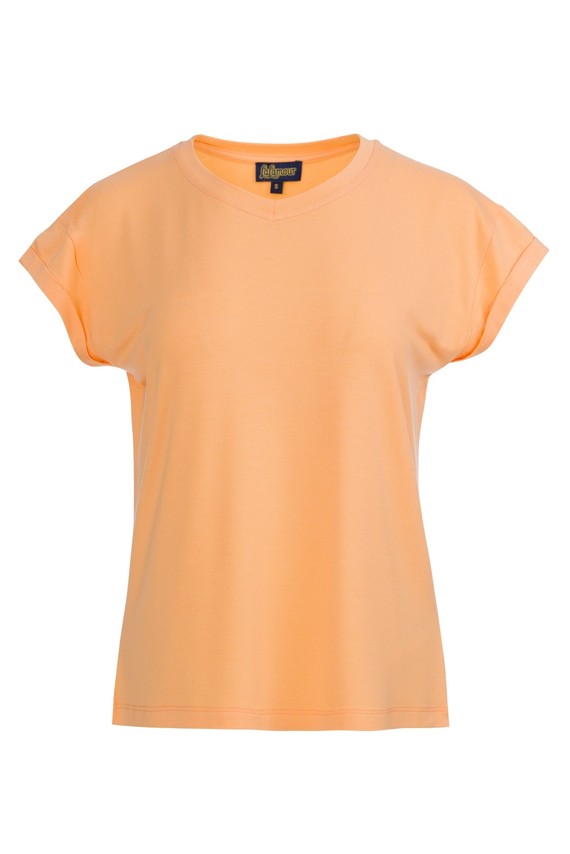 Vera Top SS Jersey Plain | Peach Cobbler