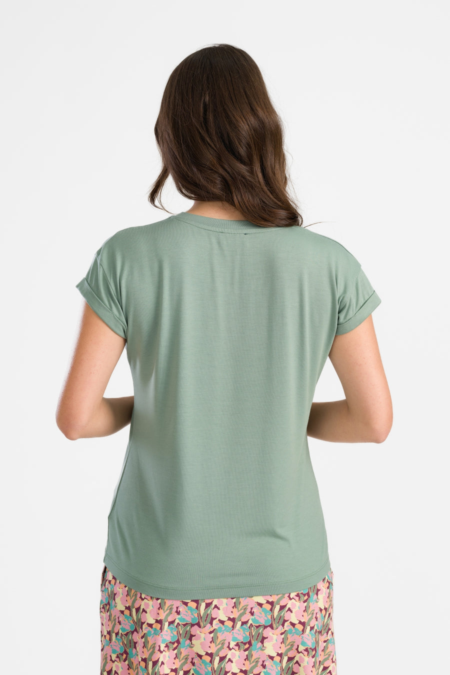 Vera Top SS Jersey Plain | Shale Green