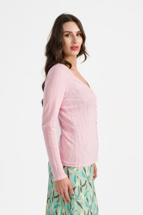 Jacket Pointelle | Tickled Pink