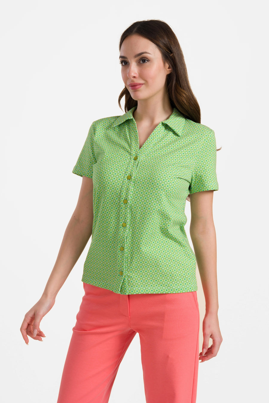 Lena blouse short sleeve | Mosaic