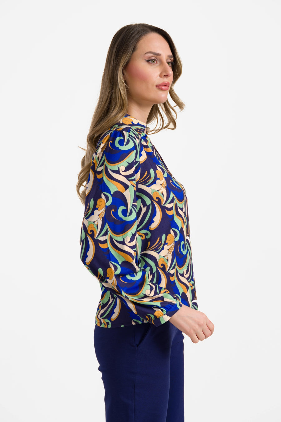 Lisa blouse long sleeve | Abstract