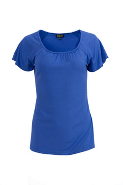 Butterfly top short sleeve | Plain Blue