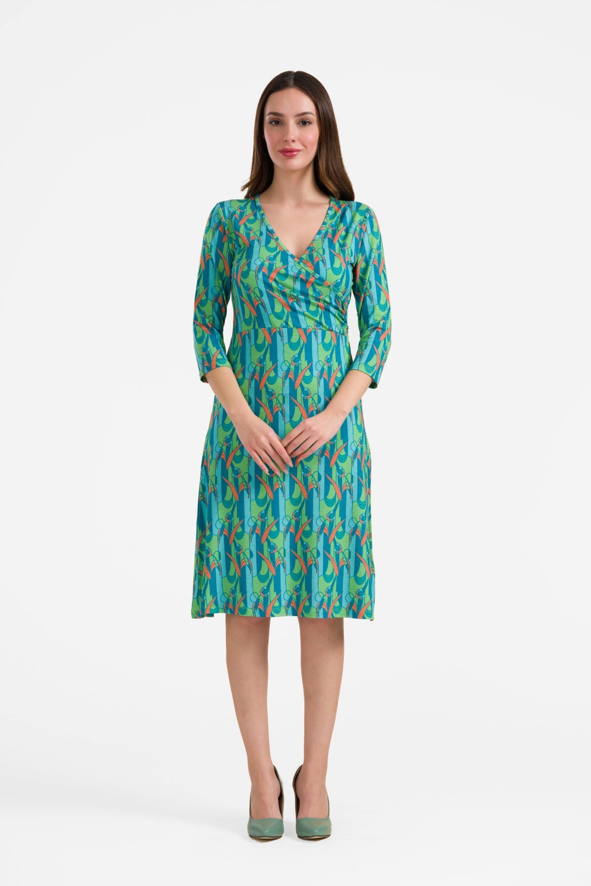 Chrissy cross dress 3/4 sleeve | Tulip Waltz