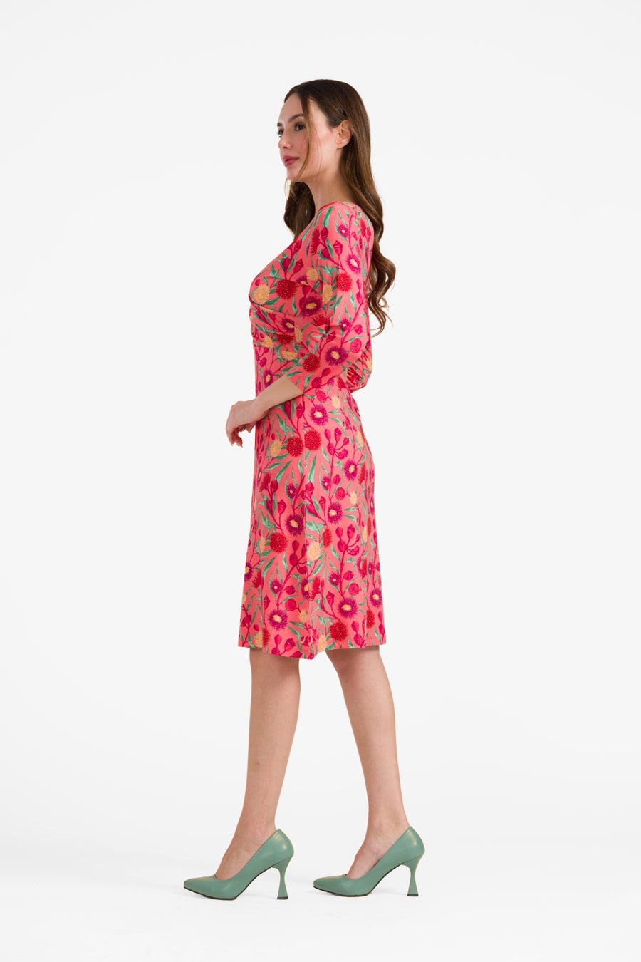 Chrissy cross dress 3/4 sleeve | Wild Bouquet