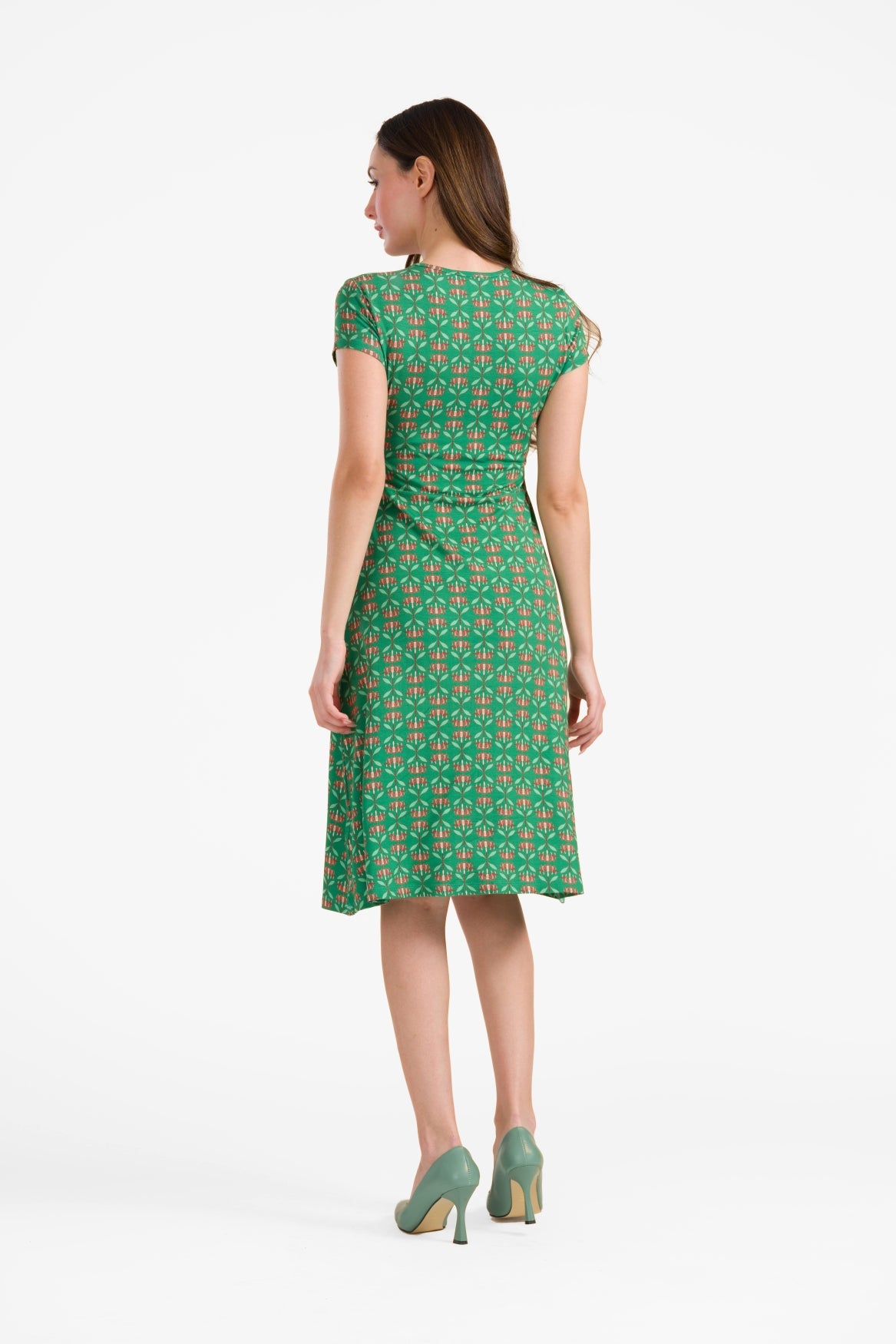 Chrissy cross dress grown-on sleeve | Green Flower