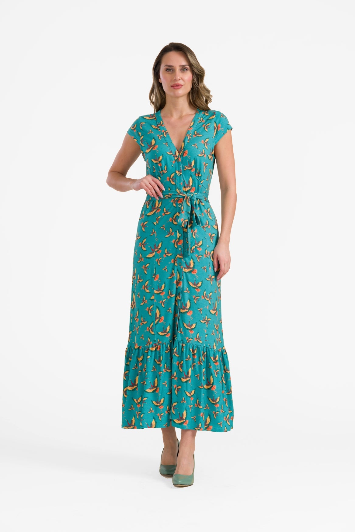 Maud maxi dress short sleeve | Crane