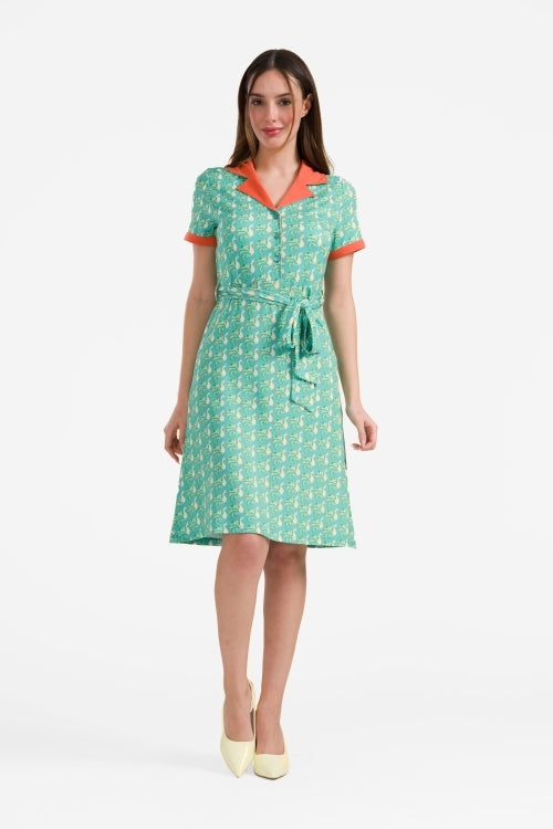 Monique dress short sleeve | Happy Peacock