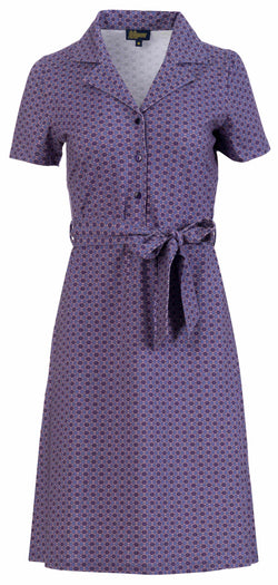 Monique dress short sleeve | Small Blue Flower