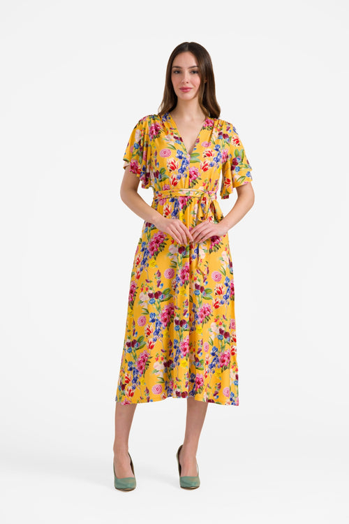 Trix butterfly sleeve dress | Summer Bouquet