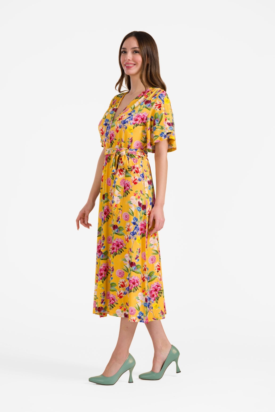 Trix butterfly sleeve dress | Summer Bouquet