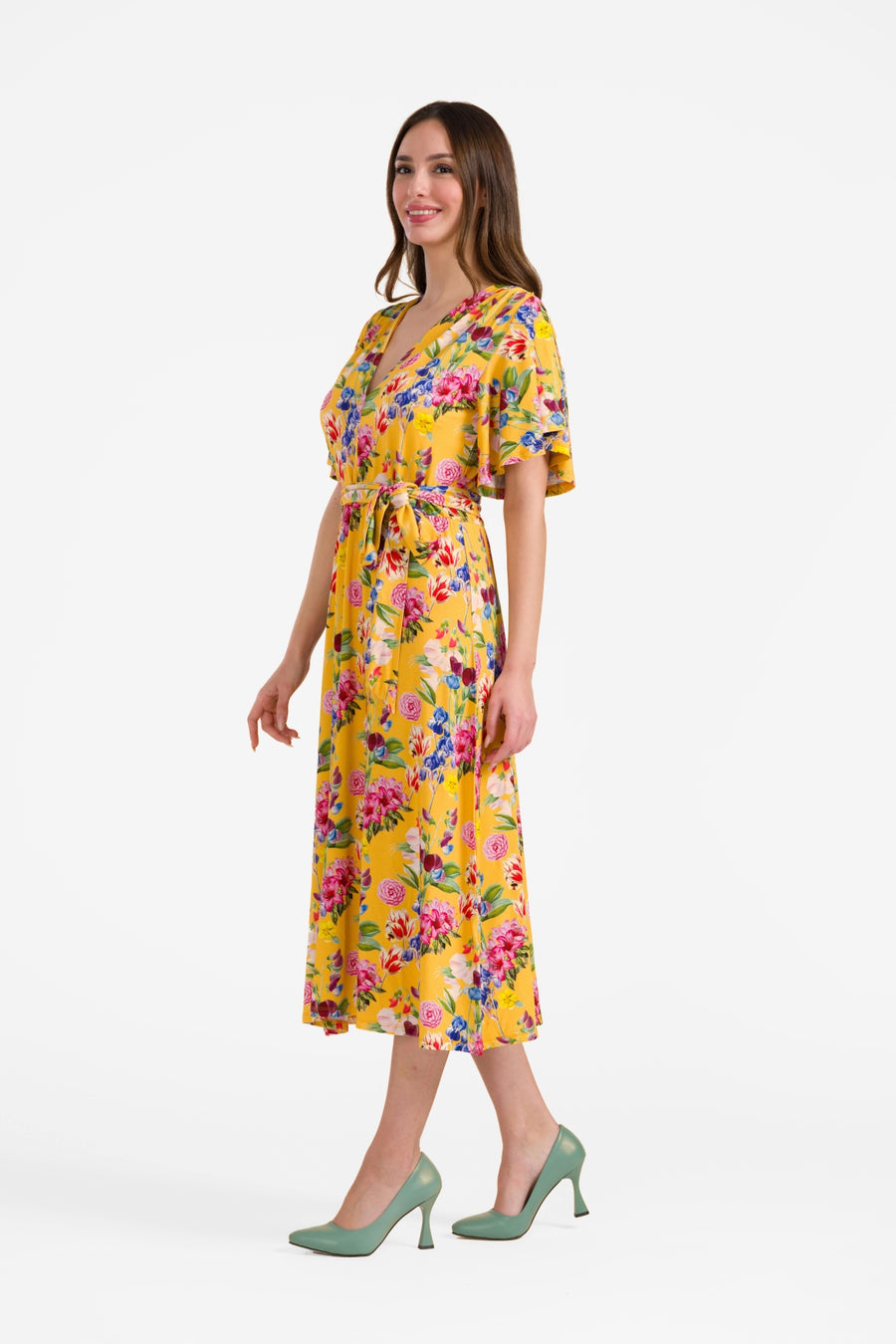 Trix butterfly sleeve dress | Summer Bouquet