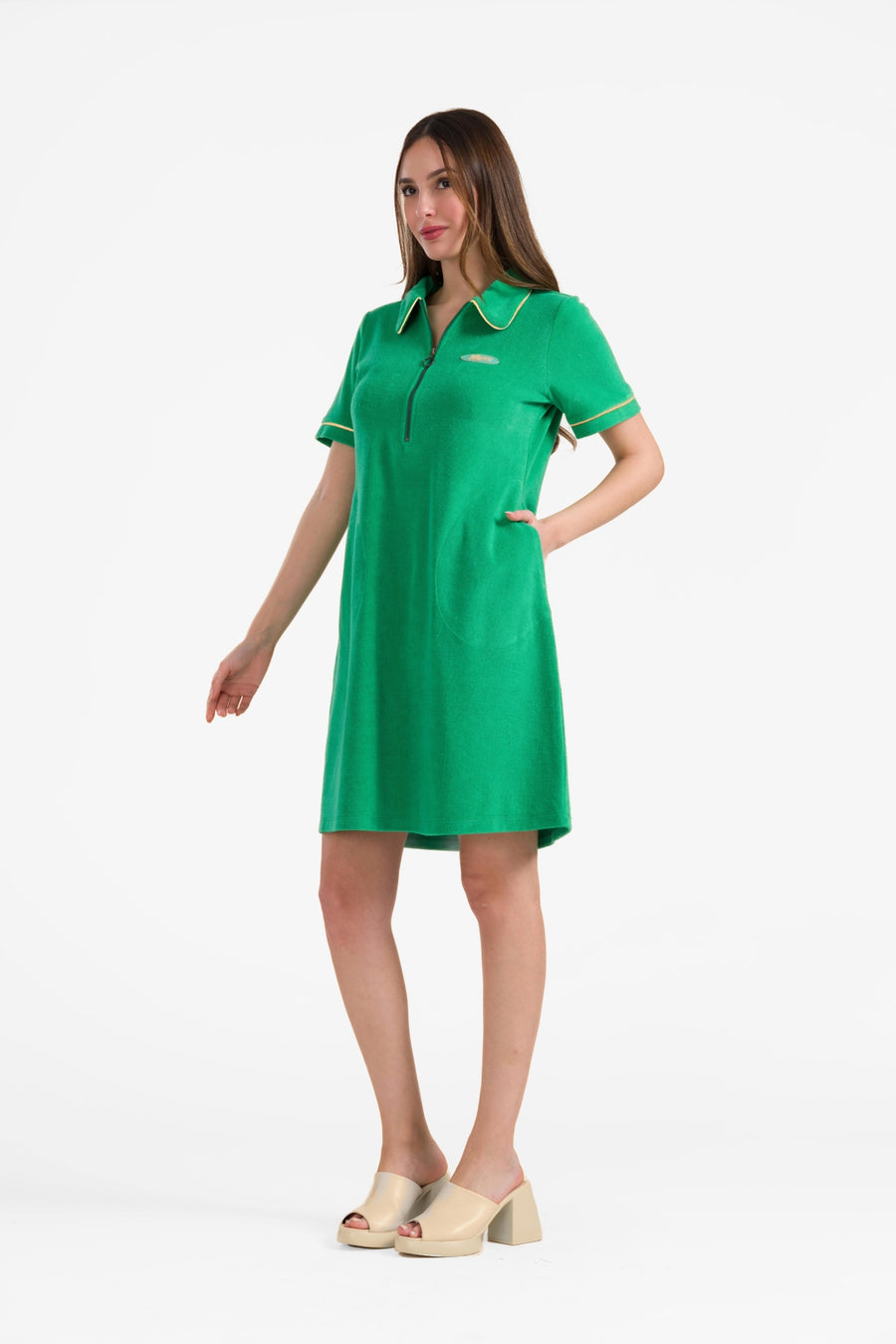 Zilver dress short sleeve | Green