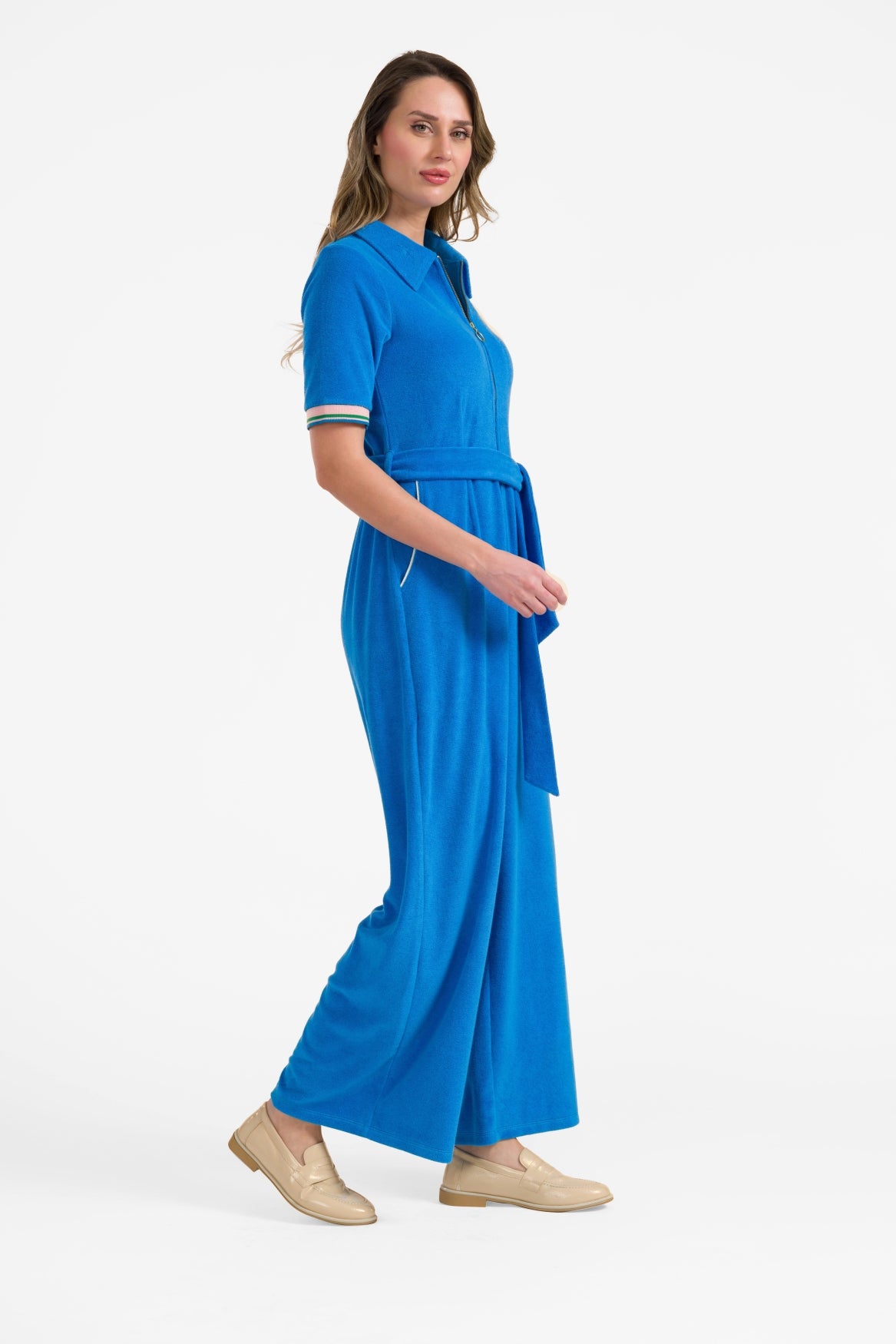 Bella jumpsuit zipper | Blue