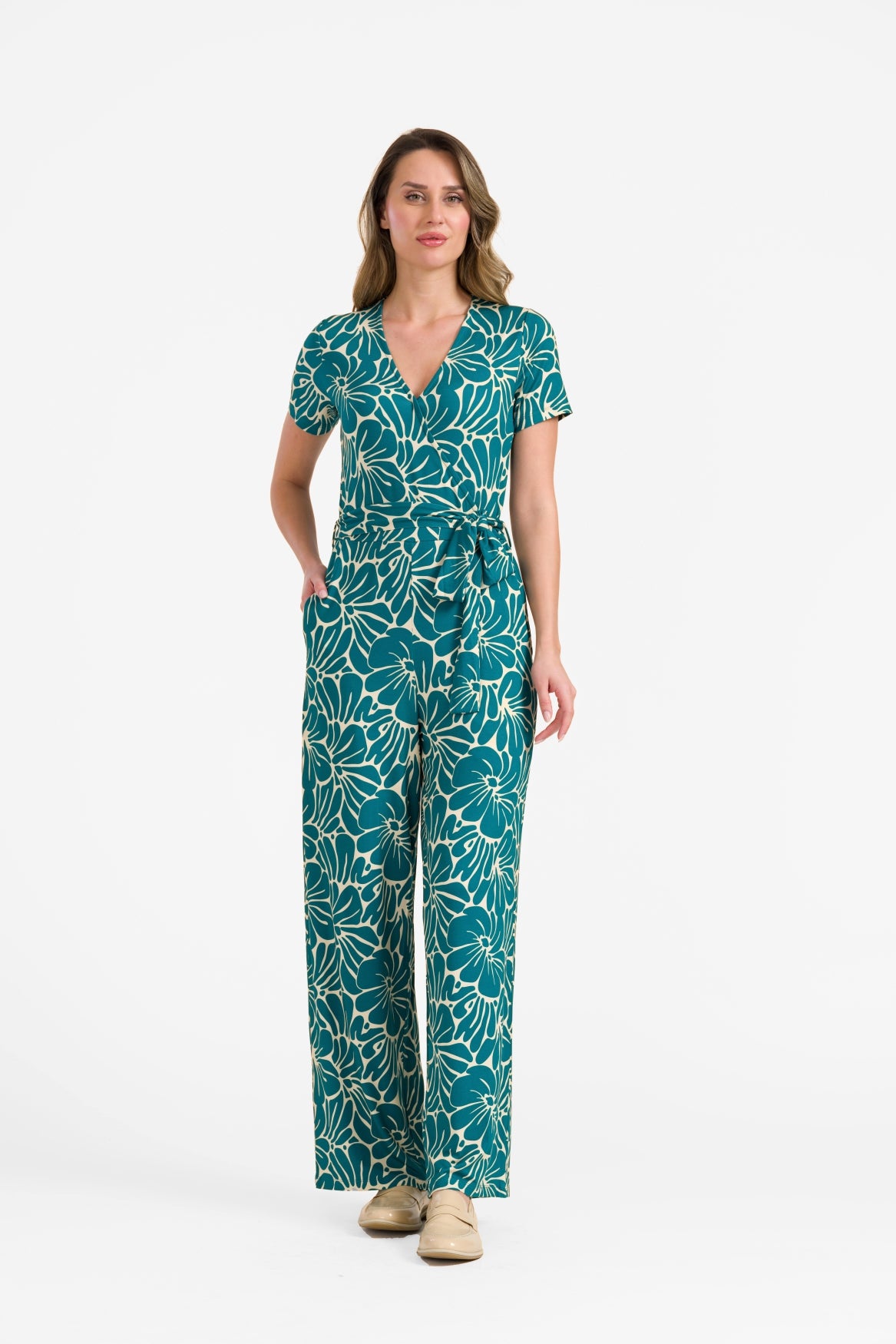 Diana Jumpsuit short sleeve | Flower Lake