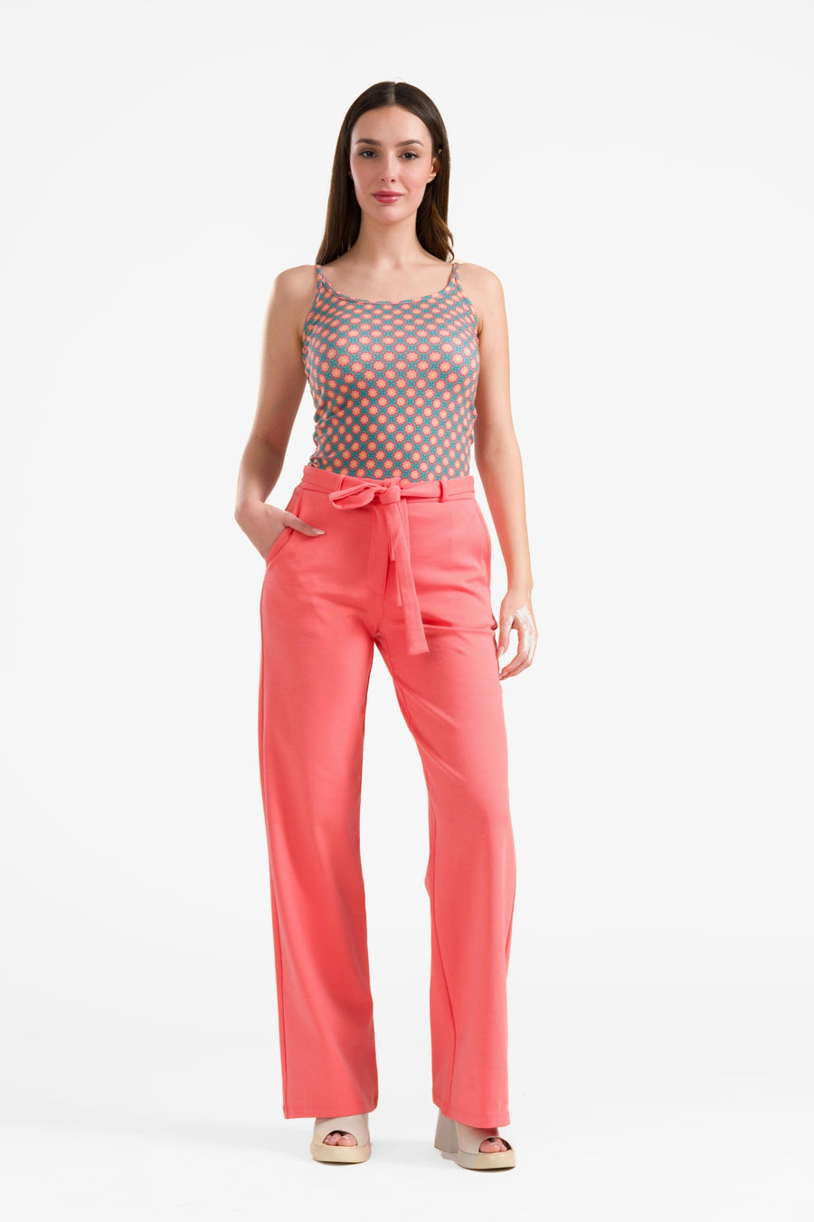 Sue trousers | Interlock Coral