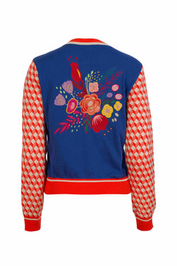 Knitted cardigan long sleeve | Dazzling Blue