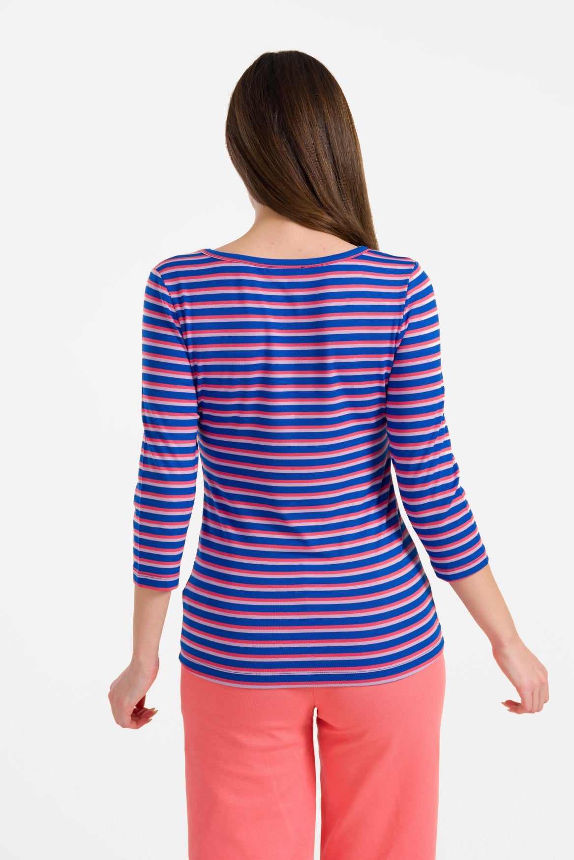 Lynn top 3/4 sleeve | Happy Stripes Blue