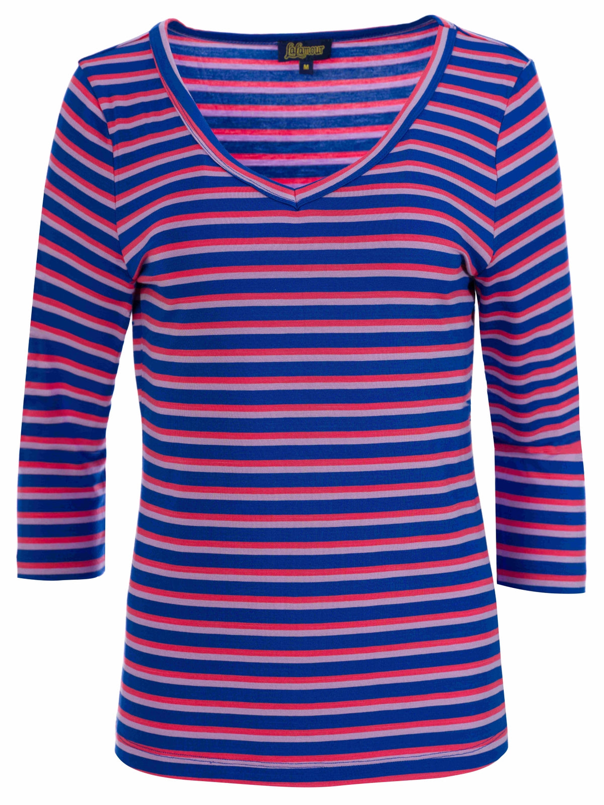 Lynn top 3/4 sleeve | Happy Stripes Blue