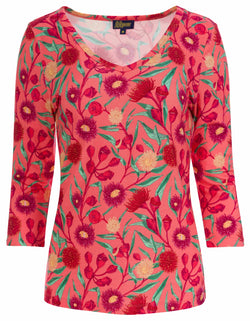 Lynn top 3/4 sleeve | Wild Bouquet
