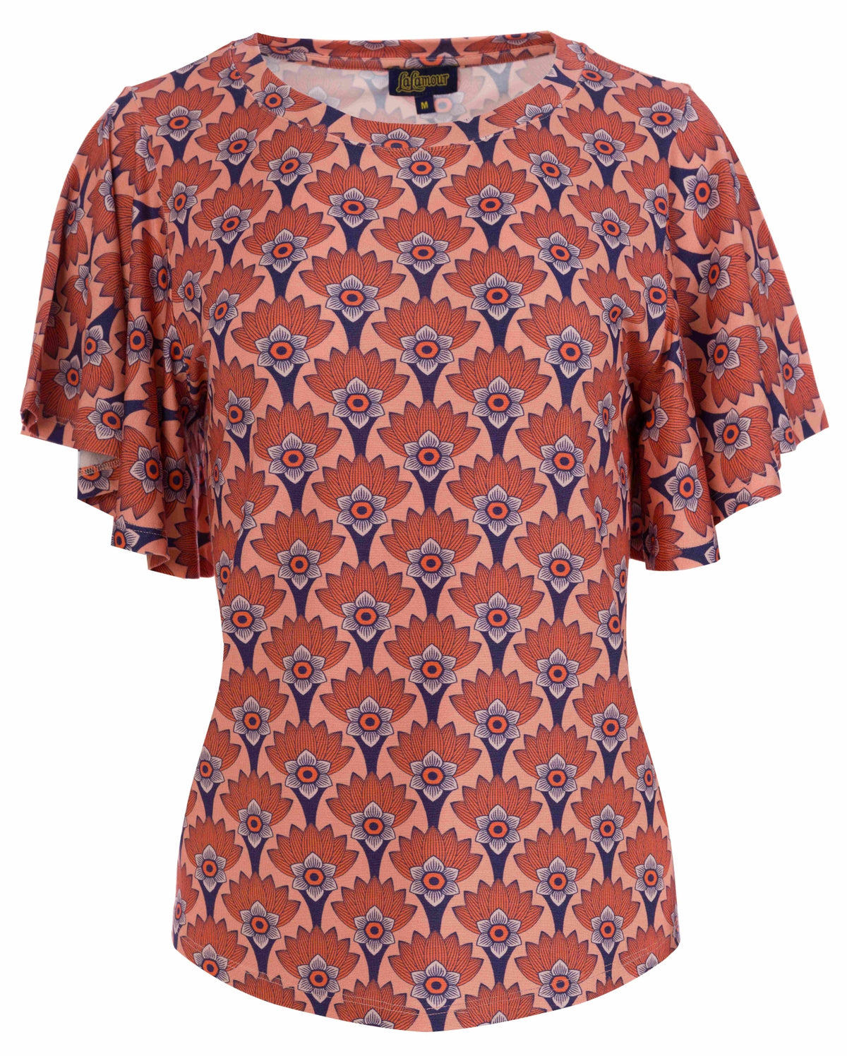 Sophie top short butterfly sleeve | Flower Fan