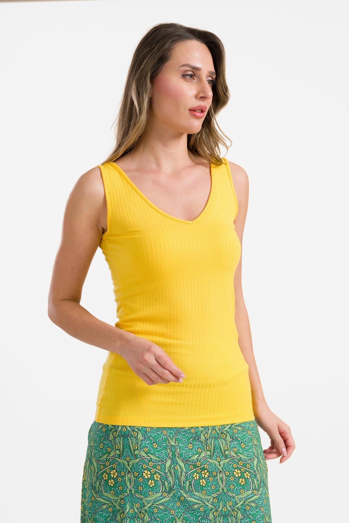 Stella tank top | Rib Yellow