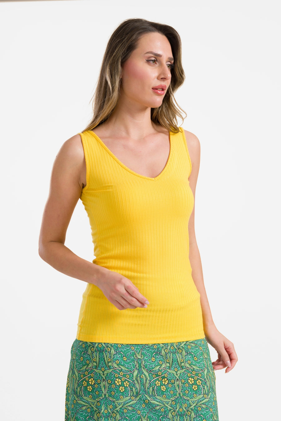 Stella tank top | Rib Yellow