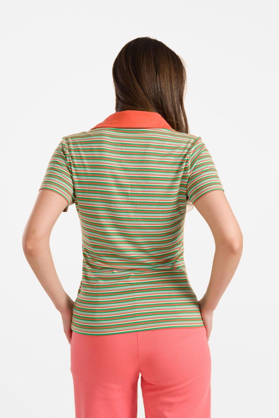 Suzy top short sleeve | Summer Stripes Green
