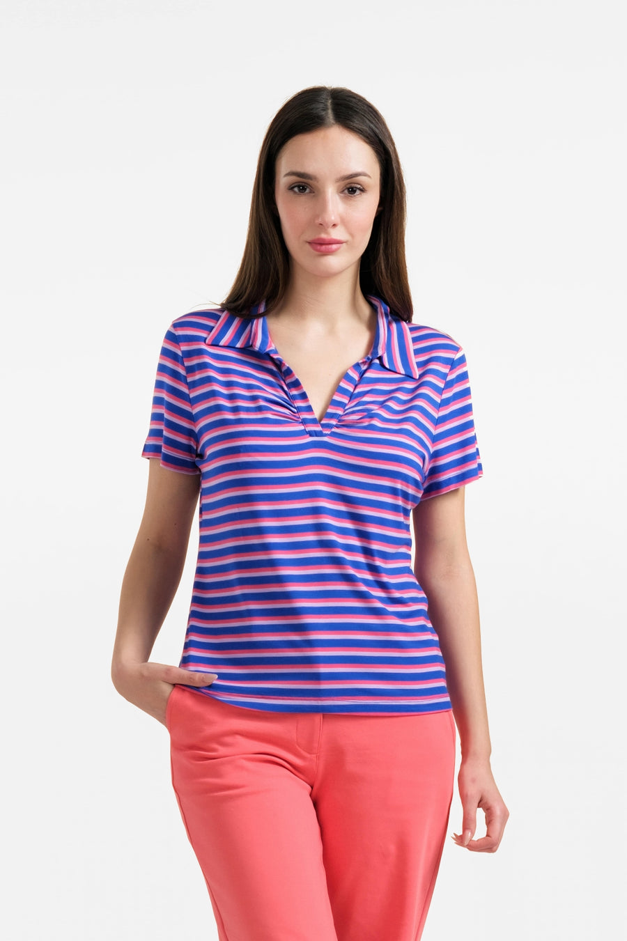 Suzy top short sleeve | Happy Stripes Blue
