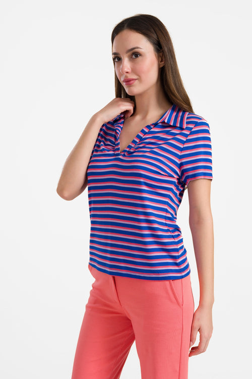 Suzy top short sleeve | Happy Stripes Blue