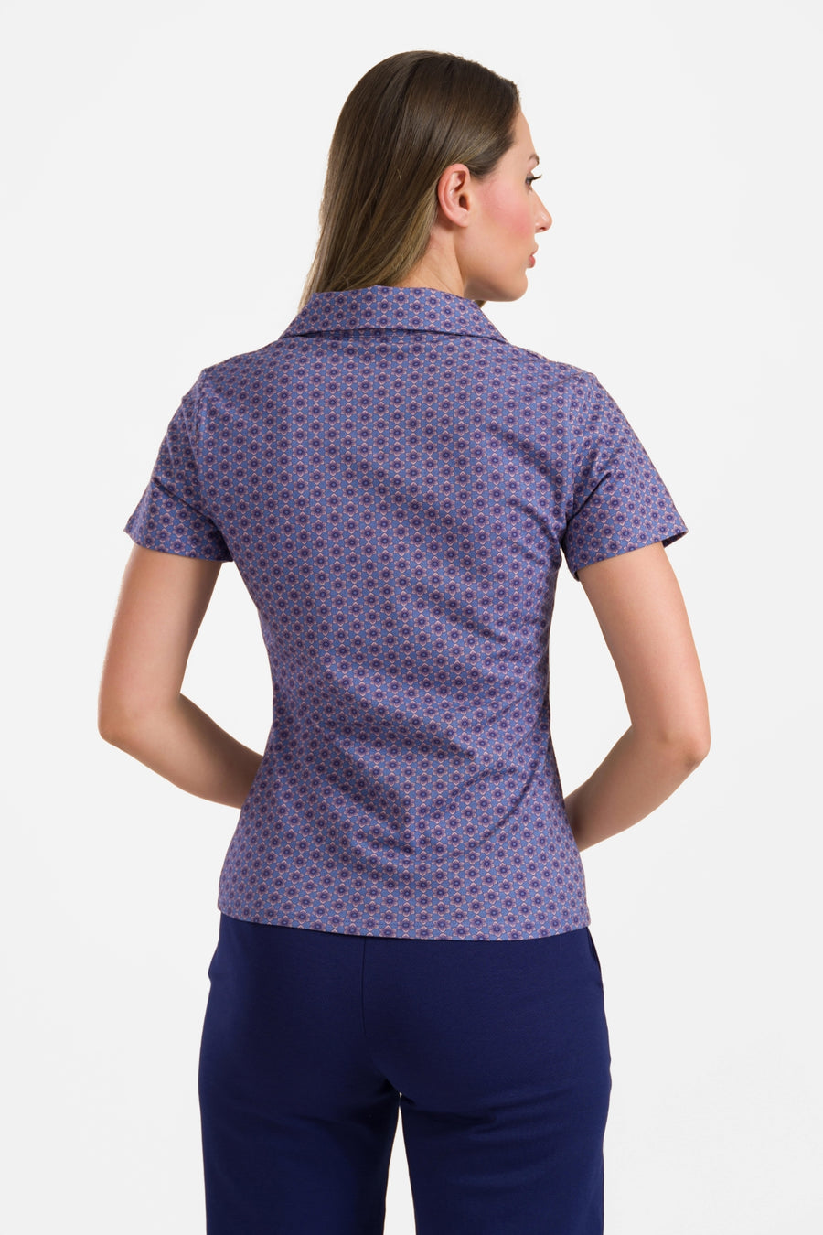 Suzy top short sleeve | Small Blue Flower