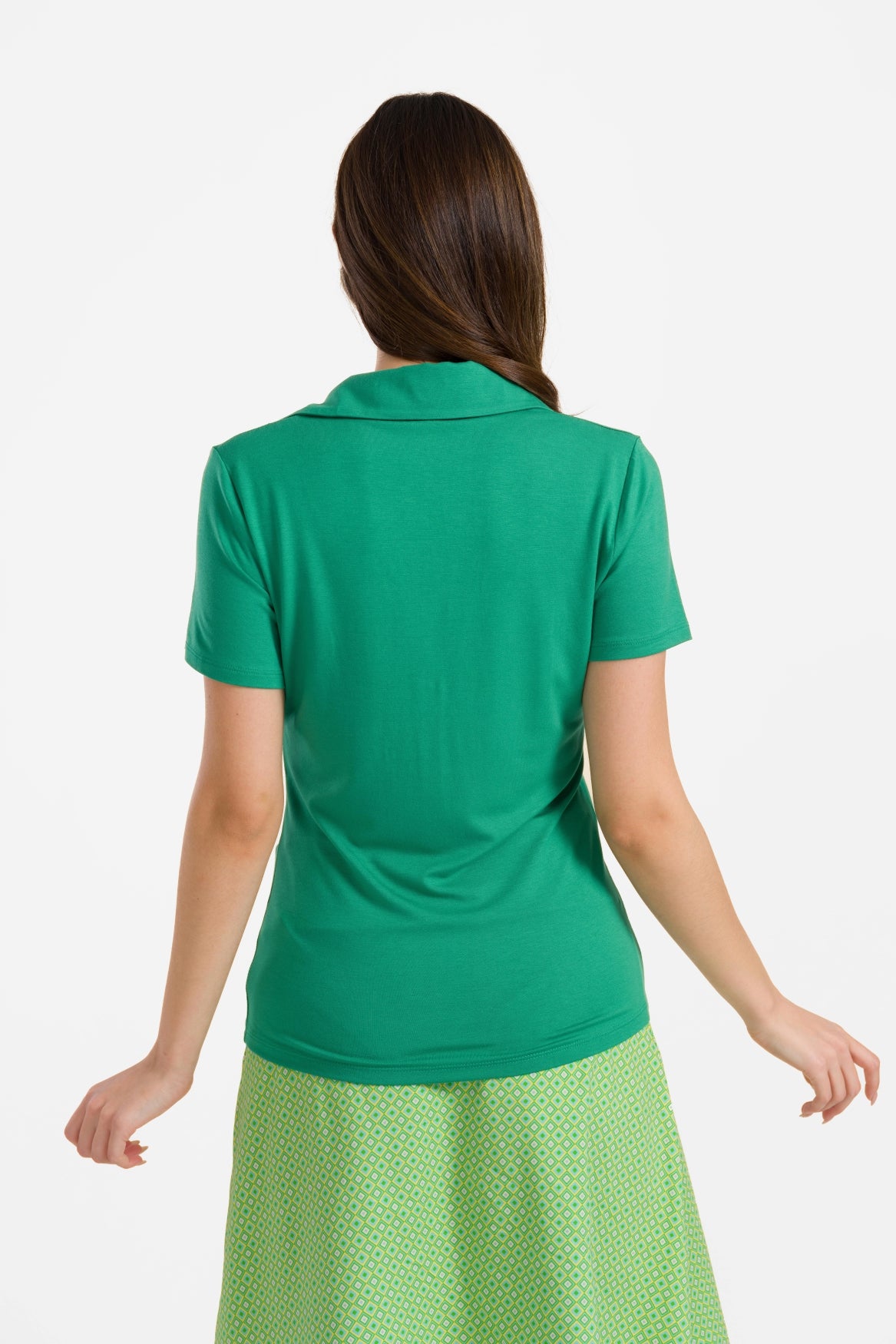 Suzy top short sleeve | Plain Green