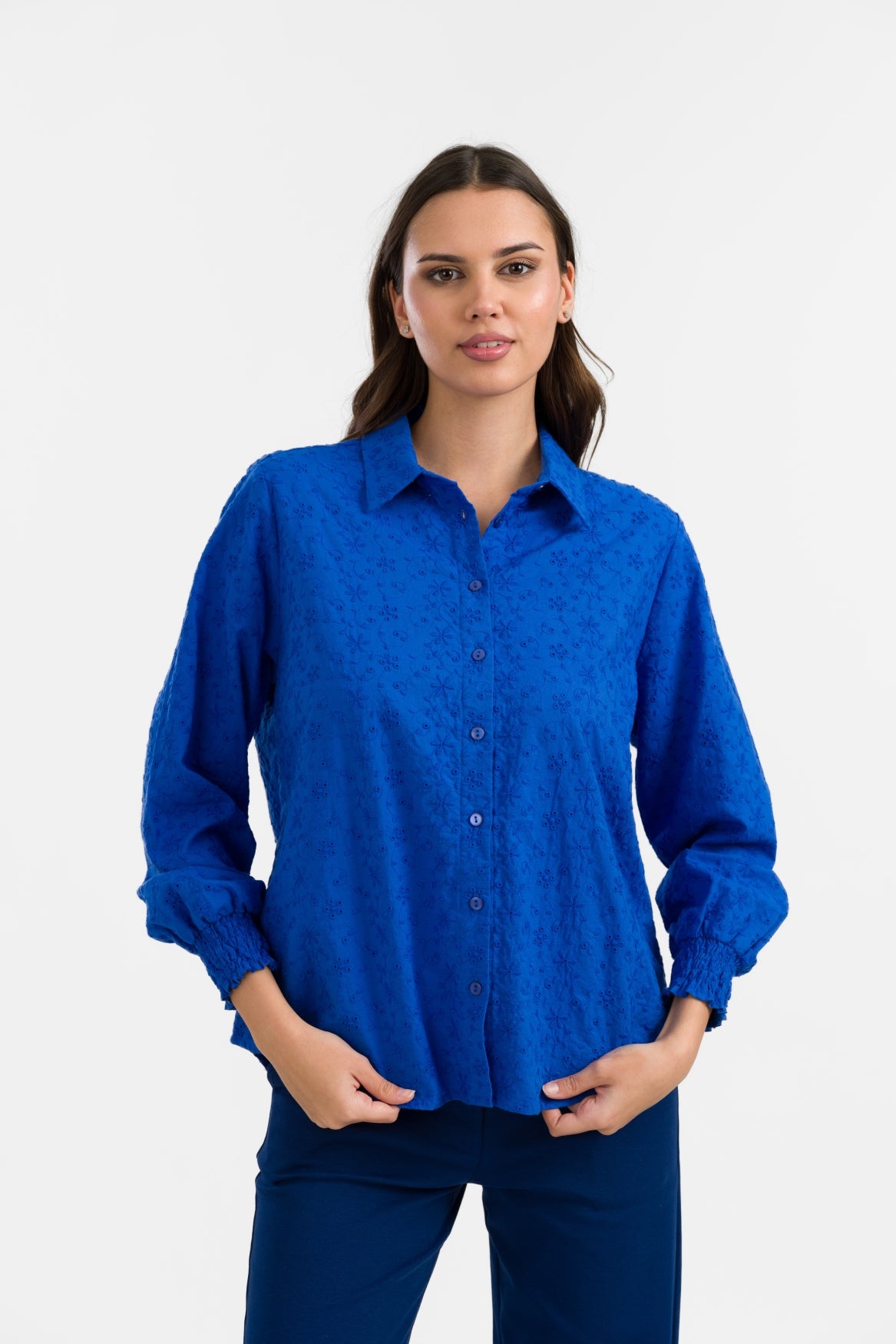 Amy Blouse | Broidery Blue