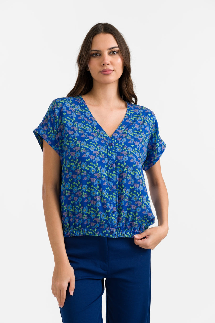Evy Blouse Short Sleeve | Cherry Blossom