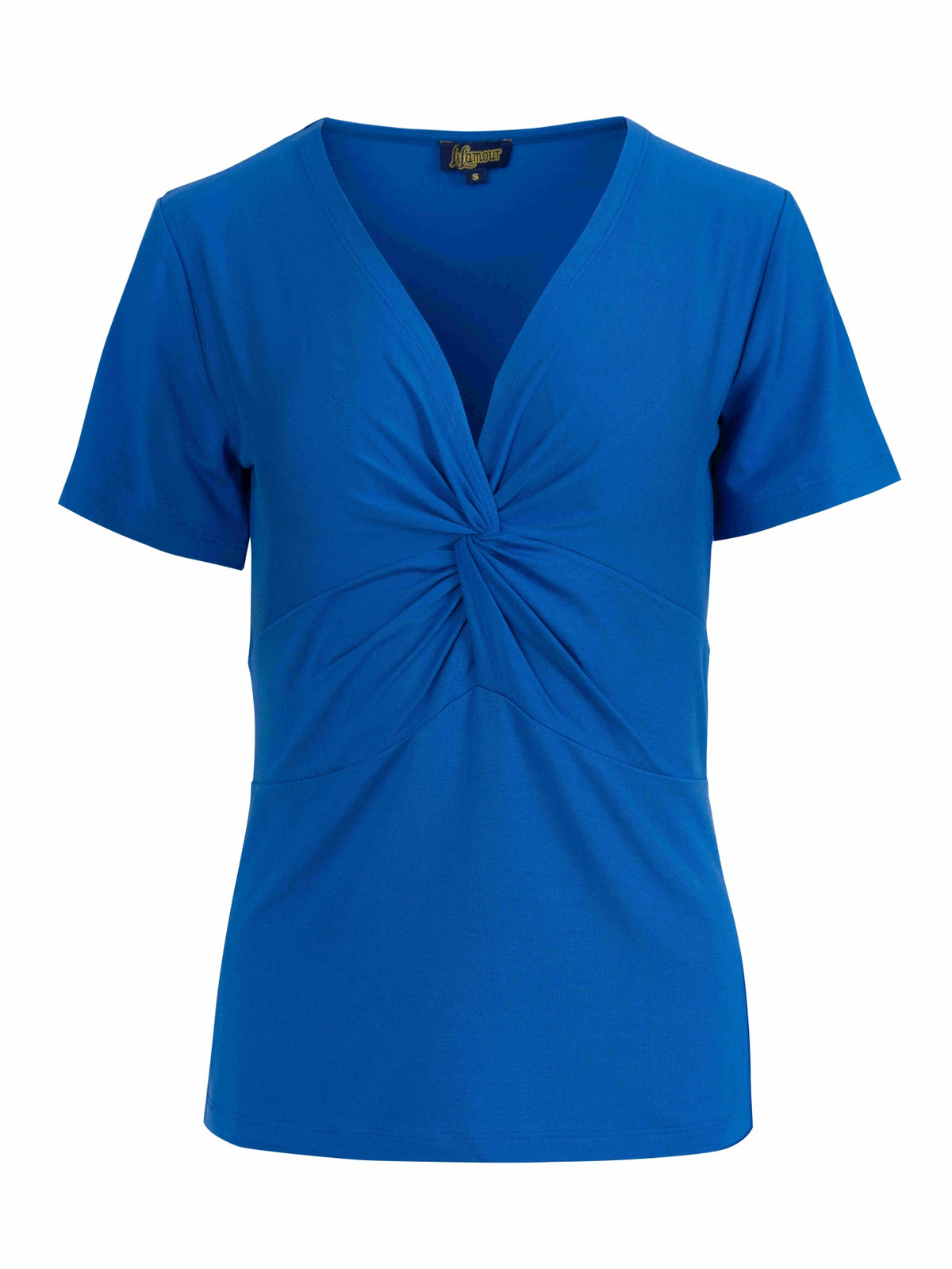 Angela Top Short Sleeve | Plain Blue