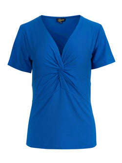 Angela Top Short Sleeve | Plain Blue