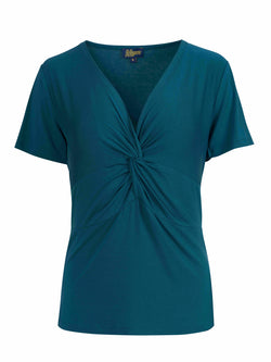 Angela Top Short Sleeve | Plain Petrol