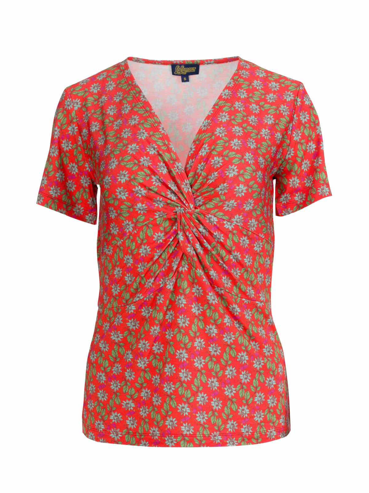 Angela Top Short Sleeve | Tropical Tango