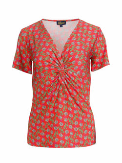 Angela Top Short Sleeve | Tropical Tango