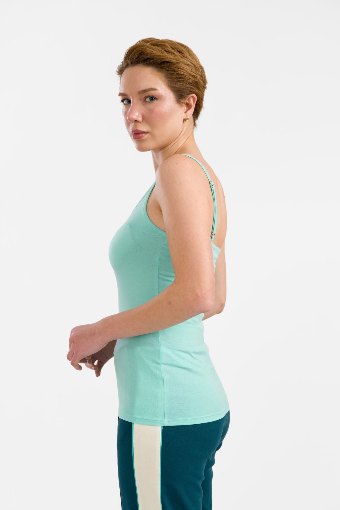 Hella Spaghetti Top | Plain Mint