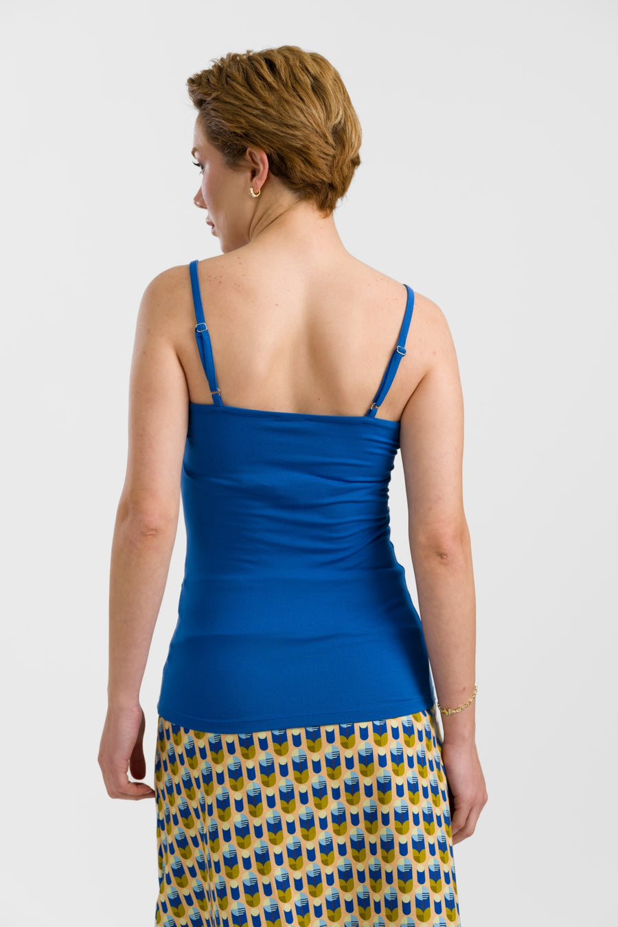 Hella Spaghetti Top | Plain Blue